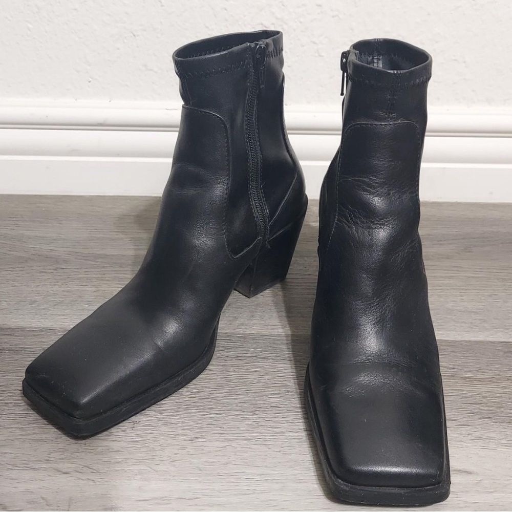 Zara square toe western boots